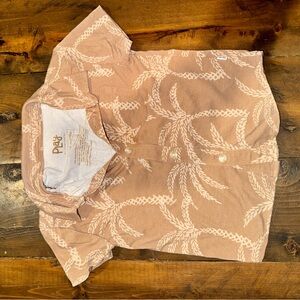 Little Sleepies Tan Palm Print Shirt